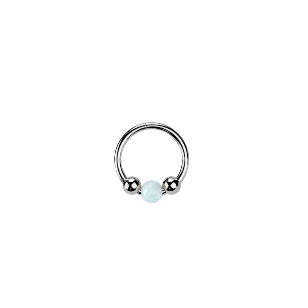 TITANIUM NOSTRIL CLICKER WITH OPAL
