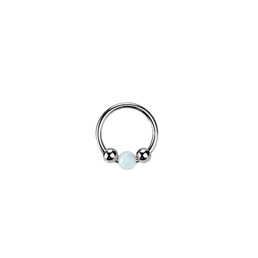 TITANIUM NOSTRIL CLICKER WITH OPAL