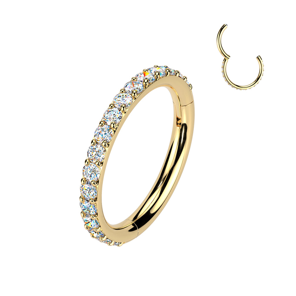 NOSTRIL BEZEL RING TITANIUM