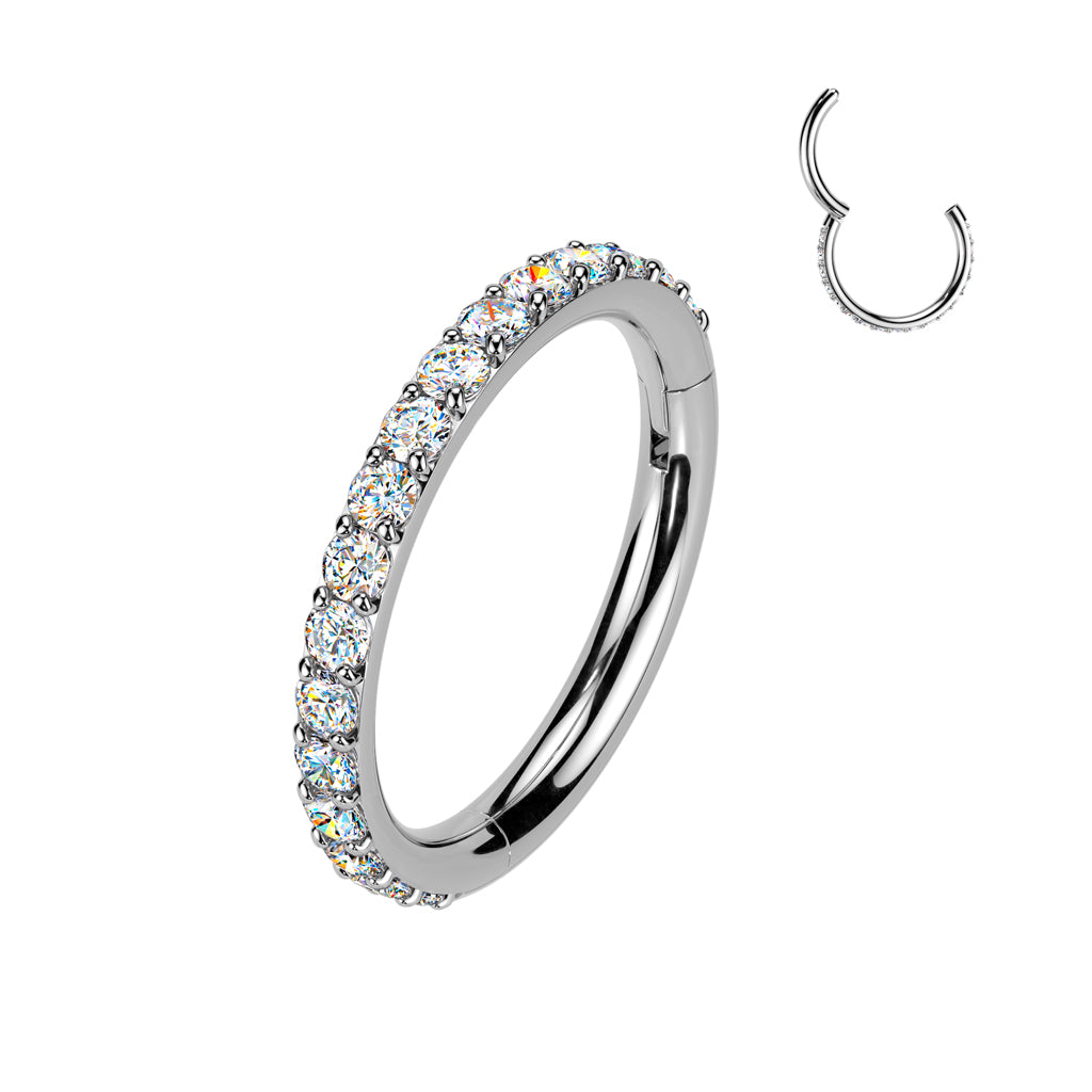 NOSTRIL BEZEL RING TITANIUM