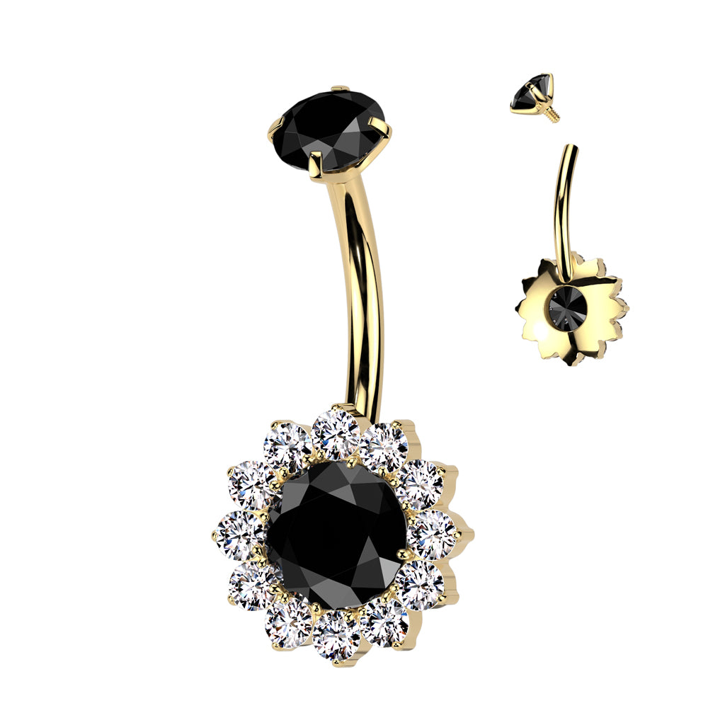 GOLD FLORAL NAVEL