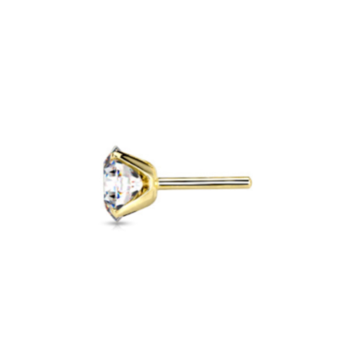 14KT CZ PRONG