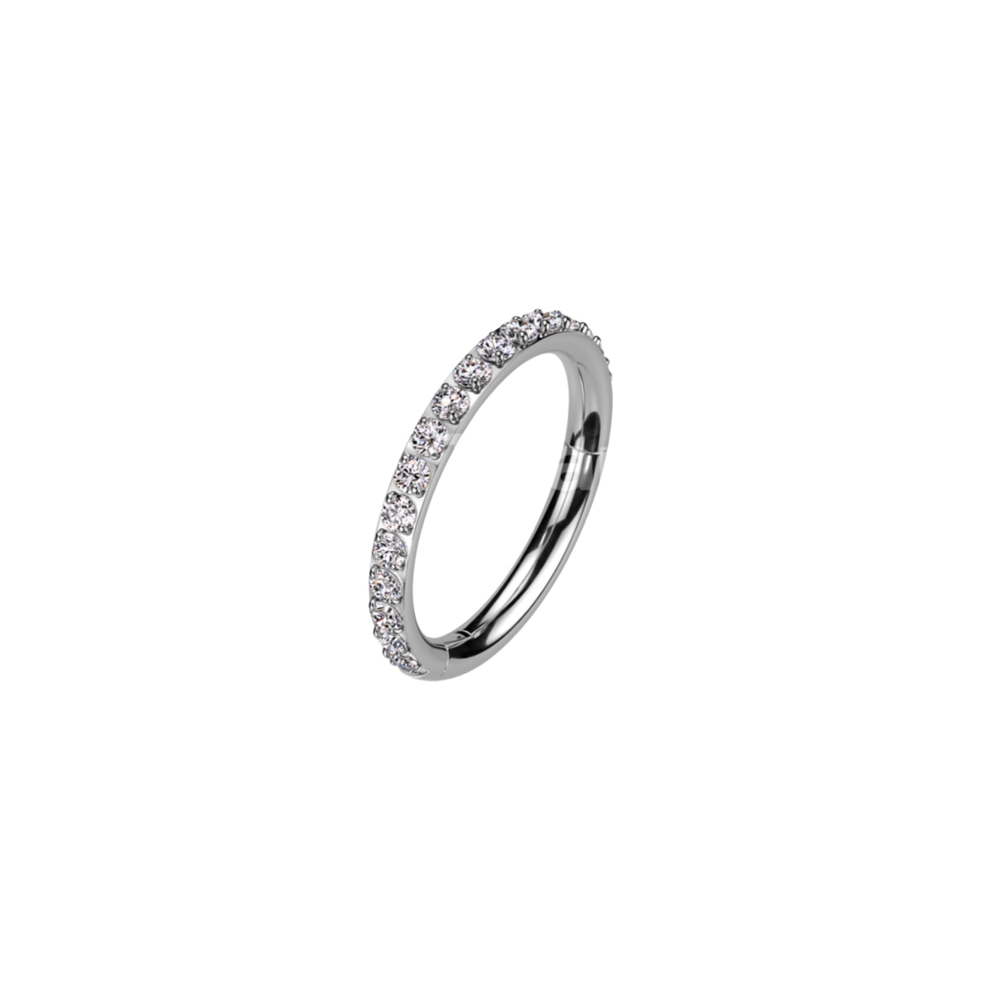 NOSTRIL BEZEL RING TITANIUM